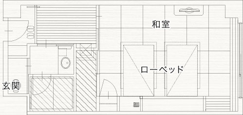 和風ツインルーム 間取り図
